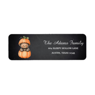 Personlig Halloween-krita Liten Pumpa L Returadress Etikett