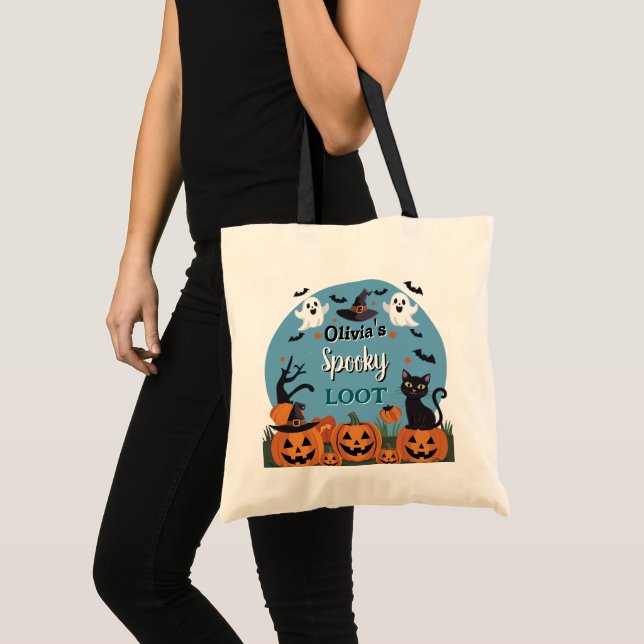 Personlig Halloween - Olivias Spooky Loot Tygkasse (Framsida (produkt))