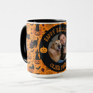Personlig Halloween-present med foto och namn för  Mugg