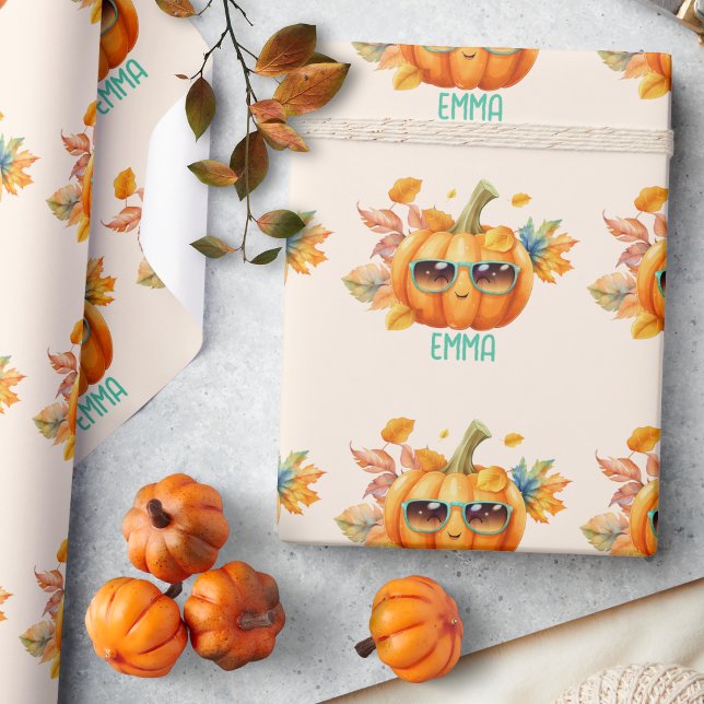Personlig Halloween-present med höstskördepumpa Presentpapper (Skapare uppladdad)