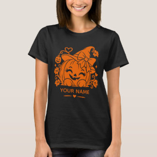 Personlig Halloween-pumpa T-shirt för kvinnor