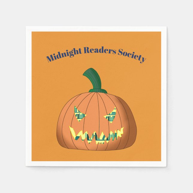 Personlig Halloween-pumpabokklubb Pappersservett (Framsidan)