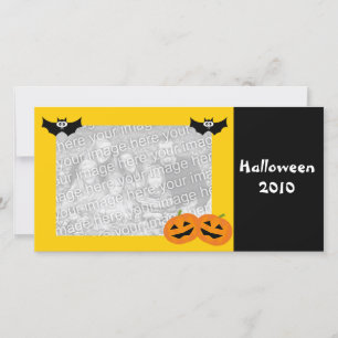Personlig Halloween Pumpkin-fotokort Julkort