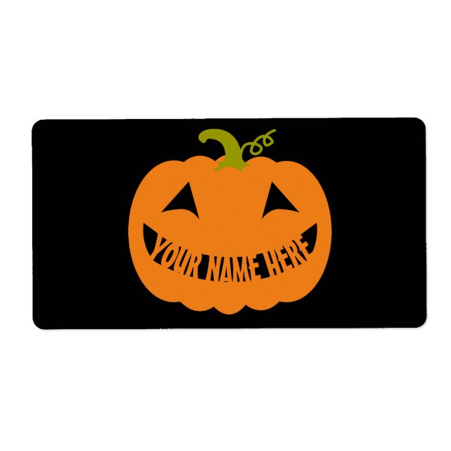 Personlig Halloween Pumpkin Fraktsedel (Framsidan)
