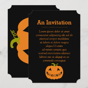 Personlig Halloween Pumpkin Inbjudningar