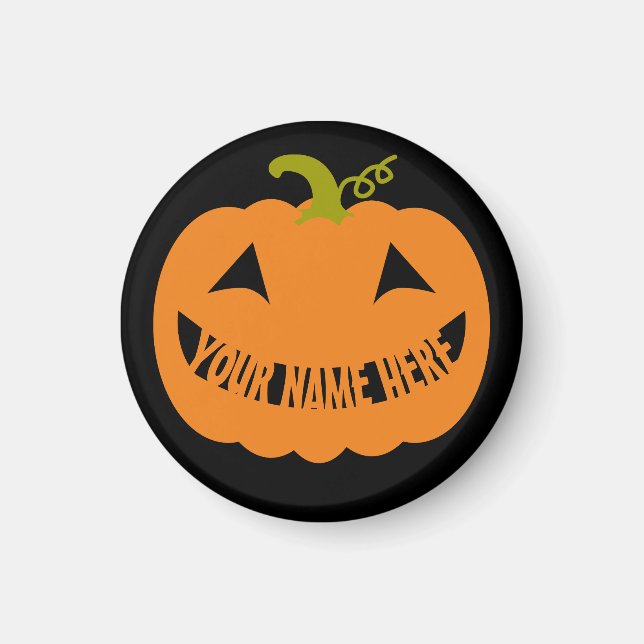 Personlig Halloween Pumpkin Magnet (Framsidan)