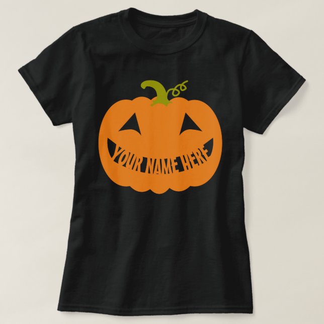 Personlig Halloween Pumpkin Tee (Design framsida)
