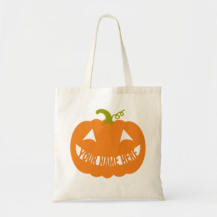 Personlig Halloween Pumpkin Tote Bag Tygkasse