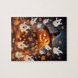Personlig Halloween Puzzle - Spöken, Pumpkins Pussel