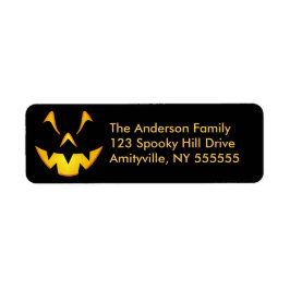 Personlig Halloween Smile-Returetiketter Returadress Etikett