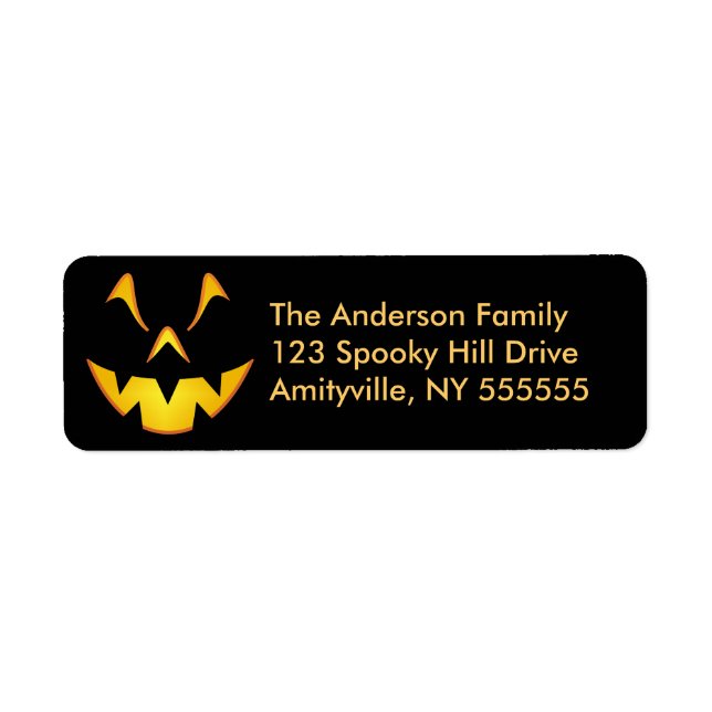 Personlig Halloween Smile-Returetiketter Returadress Etikett (Framsidan)