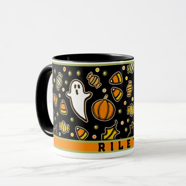 Personlig Halloween-specialmugg Mugg (Framsida vänster)