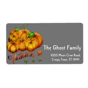Personlig Halloween Spöken Pumpkin-etikett Fraktsedel