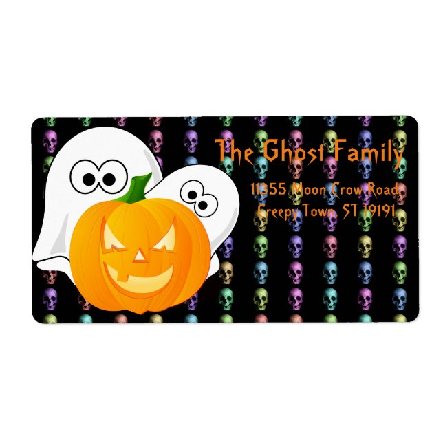 Personlig Halloween Spöken Pumpkin Fraktsedel (Framsidan)