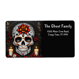 Personlig Halloween Spöken Skull-Blommigt Fraktsedel