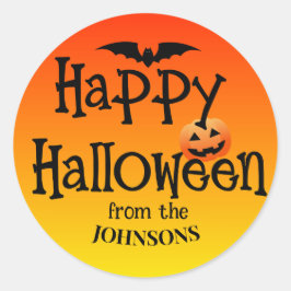 Personlig Halloween-stickers: Lägg till Familj Nam Runt Klistermärke