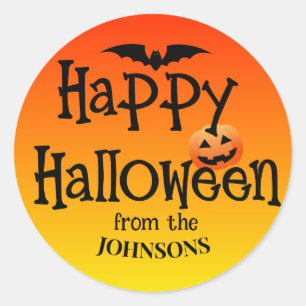 Personlig Halloween-stickers: Lägg till Familj Nam Runt Klistermärke