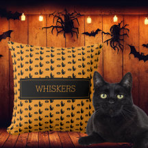 Personlig Halloween Svart Katt Ägare Pumpa Husdjur