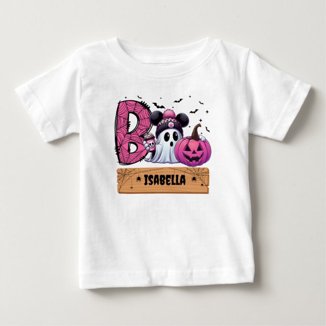 Personlig Halloween T-shirt för bebisar (Framsida)