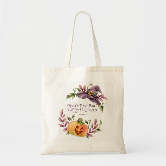 Personlig Halloween Tote Bag Tygkasse (Framsidan)