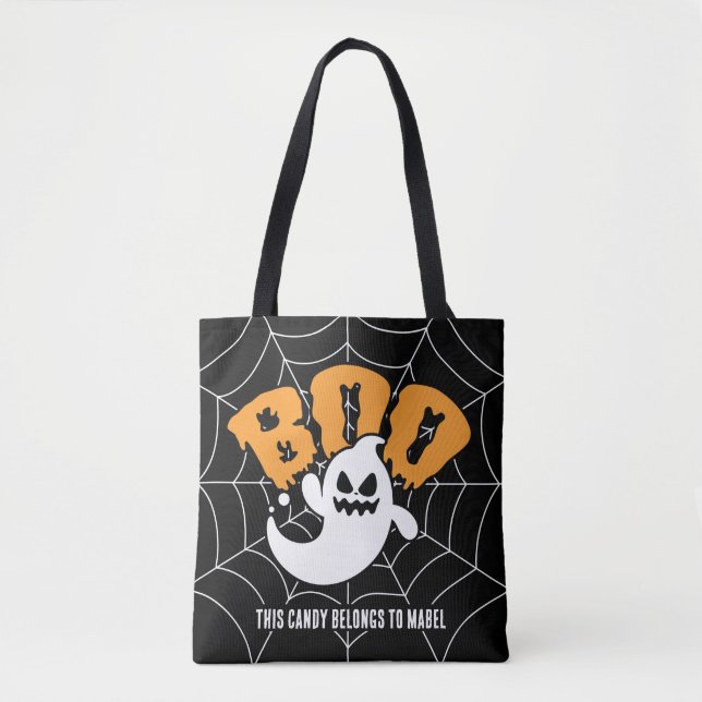 Personlig Halloween Tote Bag Tygkasse (Framsida)