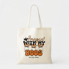 Personlig Halloween Tote - Hangin’ with my Boos Tygkasse