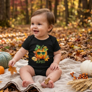 Personlig halloweenpumpa baby bodysuit t shirt