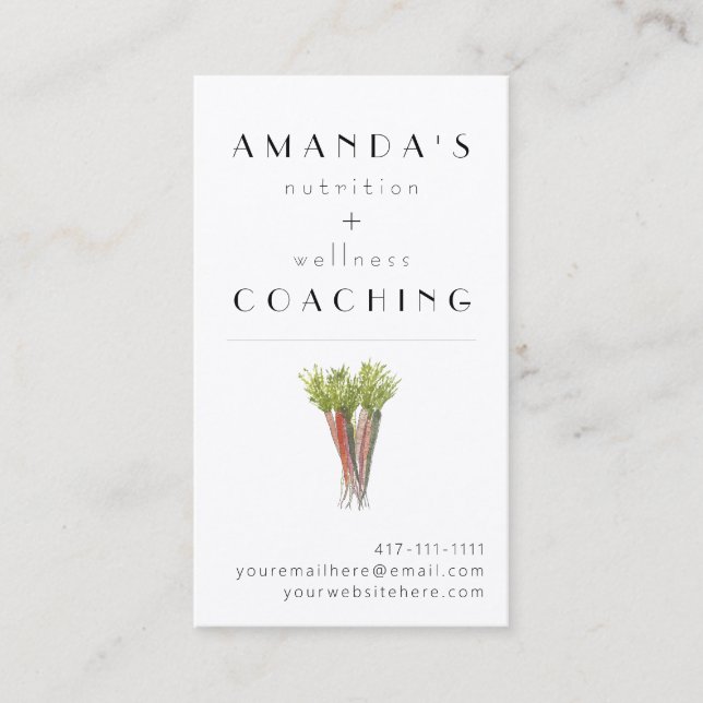 Personlig Hälsa och Hälsa Affärskort Visitkort (Framsida)