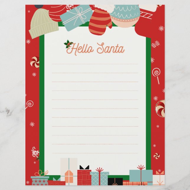 Personlig hälsning Brev till Santa Santa Santa (Framsida)