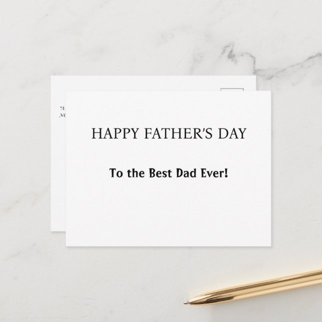 Personlig Hälsning för Pappa, farfar eller Make Helg Vykort (Fram/Back In Situ)