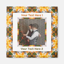 Personlig Hälsning Photo Orange Far dag Magnet