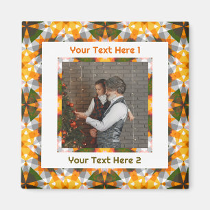 Personlig Hälsning Photo Orange Far dag Magnet