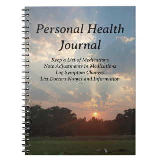 Personlig hälso- och sjukvård Journal och medicins Anteckningsbok