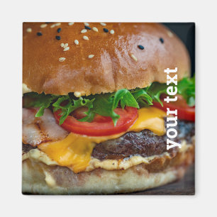Personlig Hamburger Photo Magnet