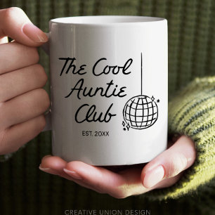 Personlig Hand plockade Coola Auntie Sister Gift Kaffemugg