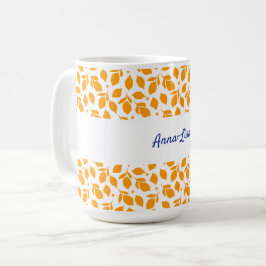 Personlig Hand plockade Italienska Gulten Lemons Kaffemugg