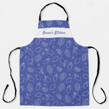 Personlig Hand plockade Italienska Lemons Blue