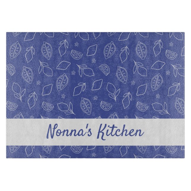 Personlig Hand plockade Italienska Lemons Blue (Framsidan)