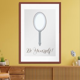 Personlig Hand Spegel Silver Guld inspiration Poster