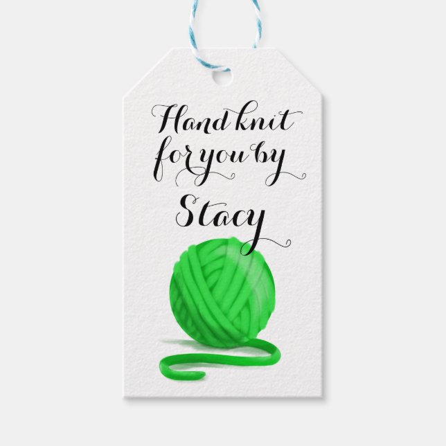 Personlig Hand Sticka för dig med vårdinformation Presentetikett (Framsidan)