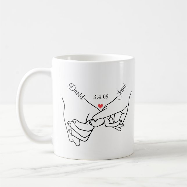 Personlig Händer Kaffemugg (Vänster)