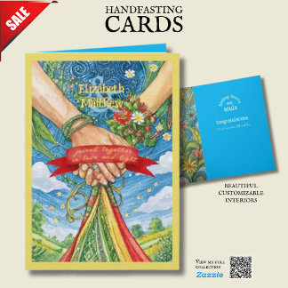 PERSONLIG HANDFASTSTCARD PAGAN CELTIC DRUID KORT