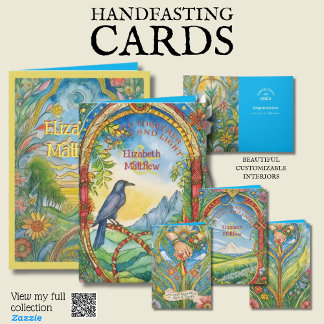 PERSONLIG HANDFASTSTING CARD PAGAN CELTIC RAVEN KORT