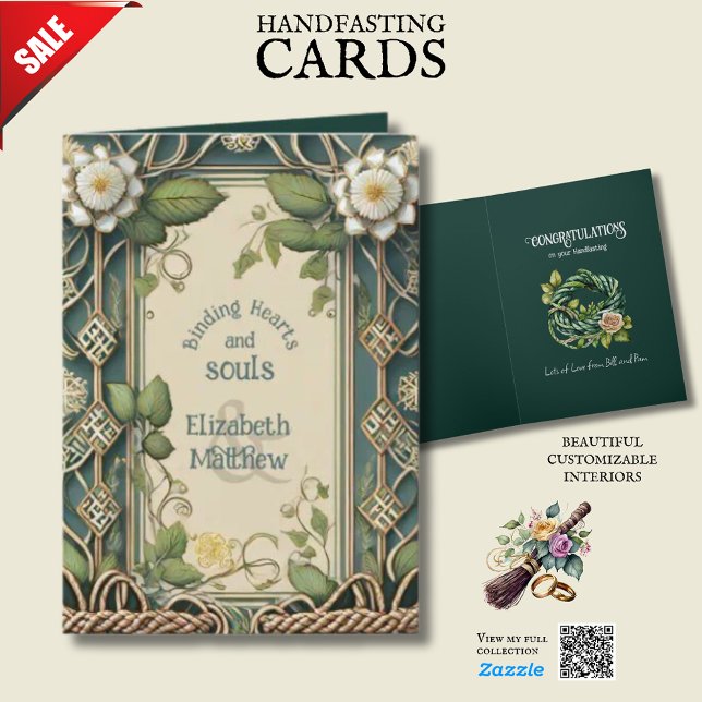 PERSONLIG HANDFASTSTING IRISH CELTIC KNOTS KORT (Skapare uppladdad)