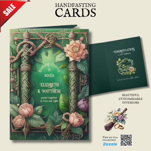 PERSONLIG HANDFASTSTING IRISH CELTIC KNOTS KORT (Skapare uppladdad)