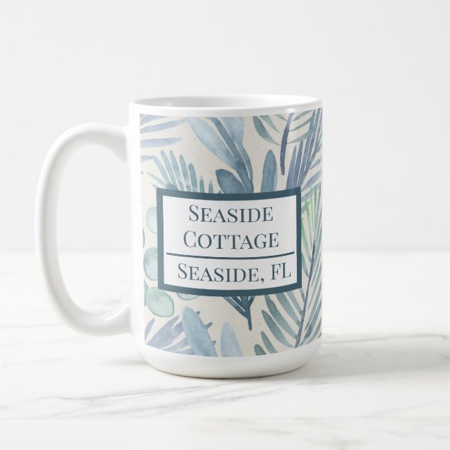 Personlig Handflatan Airbnb Vacation Rental Coffee Kaffemugg (Vänster)