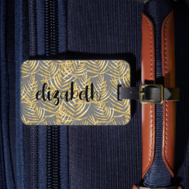 Personlig Handflatan Chicen Guld Bagagebricka