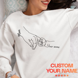 Personlig handlinjekonst för mamma och barn t shirt
