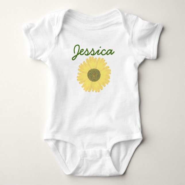 Personlig Handrawn Handmålad solrossolrosa Tee Shirt (Framsida)