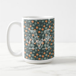 Personlig handritad blomkruk kaffemugg